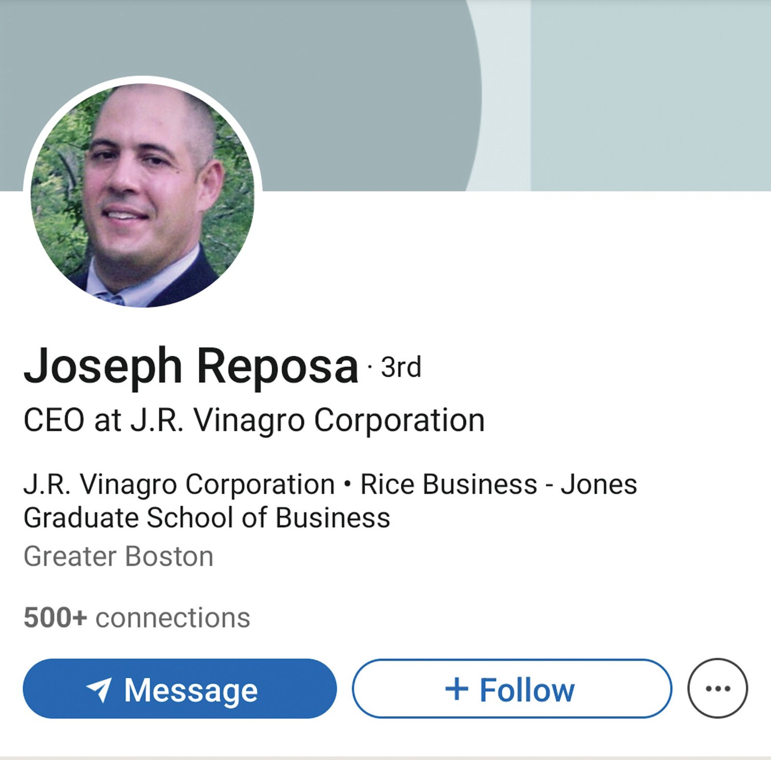NEW BOSS: Former Rhode Island Resource Recovery Corporation (RIRRC) Executive Director Joseph Reposa announced on Linked In that he has been hired as J.R. Vinagro’s new CEO.